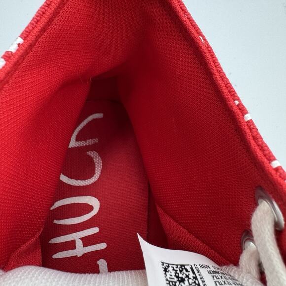 CONVERSE MEN'S RED/WHITE NOT A CHUCK 90'S THEME HIGH TOP CASUAL SNEAKERS - Picture 7 of 7